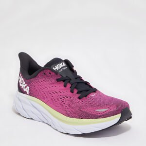 Women's Clifton 8 Running Shoes Blue Graphite, Ibis Rose