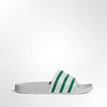 Men adidas ADILETTE Slides Sandals White and green